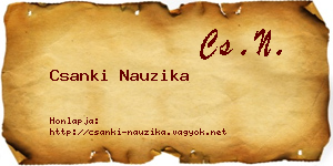 Csanki Nauzika névjegykártya